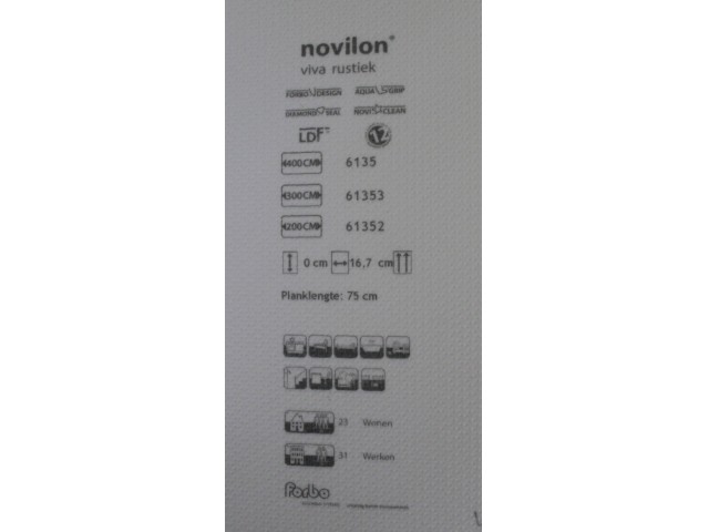 aanbieding_009.jpg Rest voorraad Novilon Viva rustiek 61353 maat 3,63x 300 br. en 3,35 x 1,00 br. Van € 230,- voor € 125,-