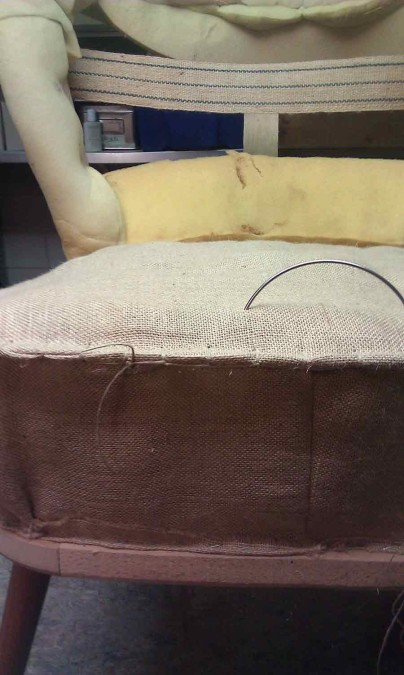 opbouw van de zitting met het interieur